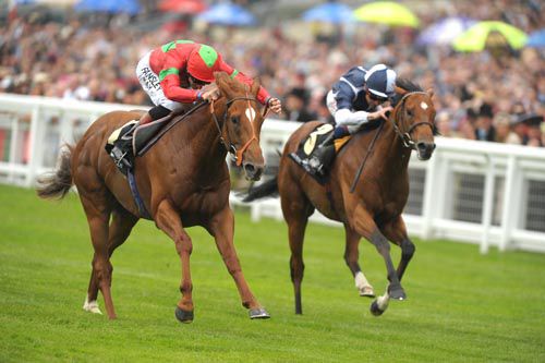 Strong Suit (nearside) beats Codemaster at Royal Ascot