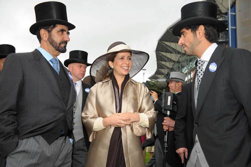 Sheikh Mohammed (left) wasn't present at   Flemington