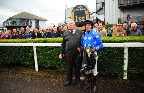 Oliver Brady and Matty Bowes in the winners' enclosure