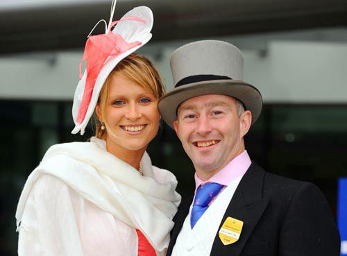 The happy couple pictured at Royal Ascot