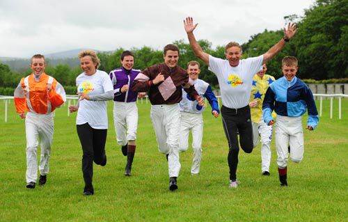 Tracey Piggott and Eamon Coughlan in the Jog For Jockeys
