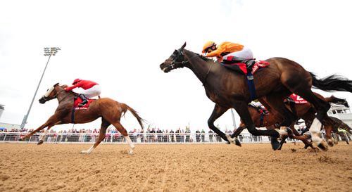 Iron Major, left, puts daylight between himself and his rivals