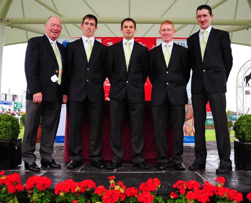 Irish Team for Australia (l-r) Sean Lynch (manager), Matthew Bowes, Alan Crowe, Paddy Mangan & Roger Loughran 