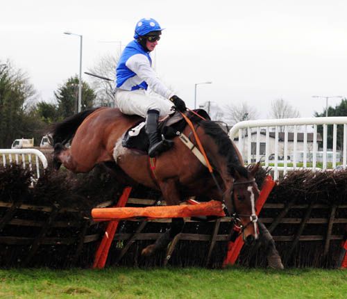 Inis Meain and Denis Hogan survive a bad mistake at the second last