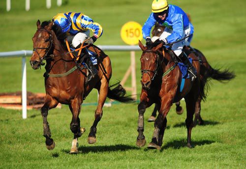 Mount Welcome (left) and Declan Bates beating Carlowsantana