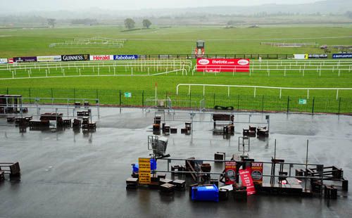 The scene at a wet Punchestown today