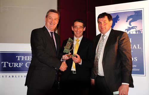 Leo Powell of The Irish Field, Davy Russell & Minister Shane McEntee 