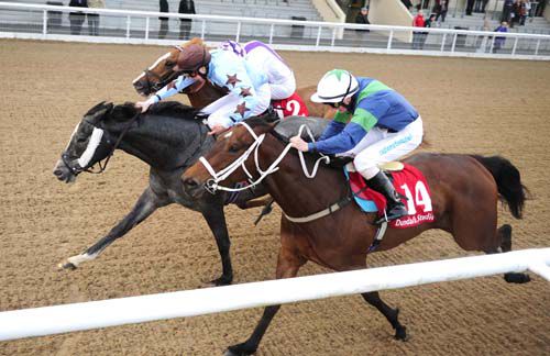 Six Silver Lane gets up to beat Slim Chance with Naoise (a little unlucky, on the outer)