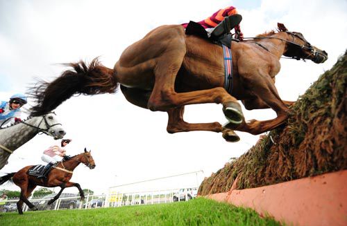 An unusual angle of Blue Vic clearing the final flight