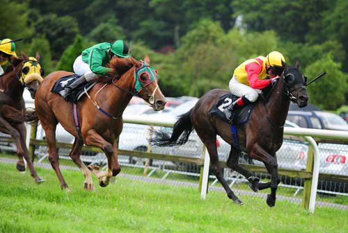 Boom To Bust (red & yellow) begins to get the better of Cheval Rouge