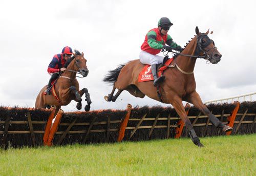 Gimli's Rock clears the last under Tommy Treacy from Won In The Dark in second