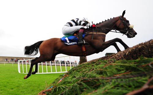 Alf Wright puts in a great jump at Tramore