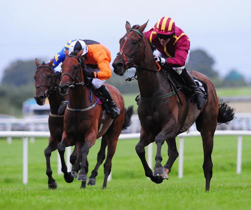 Pa King and Railway Icon on their way to victory in the bumper at Down Royal
