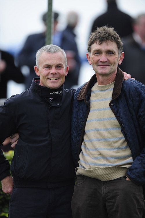 Brothers in law Adrian Maguire, left, and   Mick Winters both had winners at Galway 