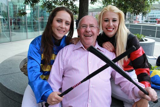 Sean Ban Breathnach with participants Aine Ryan and Dawn Leadon-Bolger