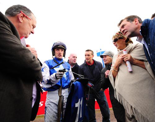Ruby Walsh talks to connections after Zuzka's win