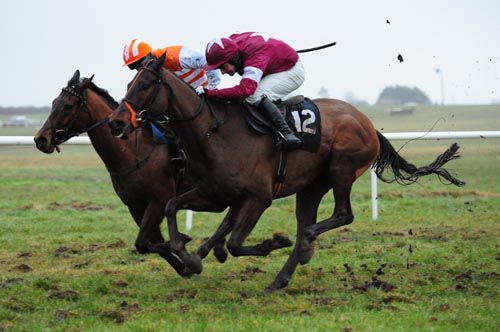 Band Of Blood (nearest) and The Pounds locked together