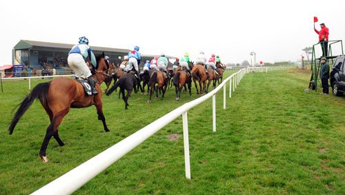There were two false starts before action got underway in the handicap chase
