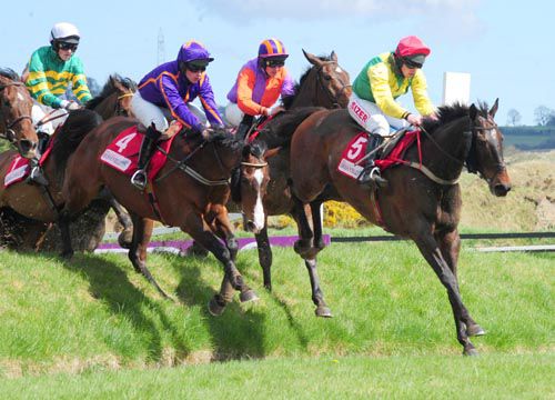 Sizing Australia (right) pictured on his way to victory at Punchestown in April