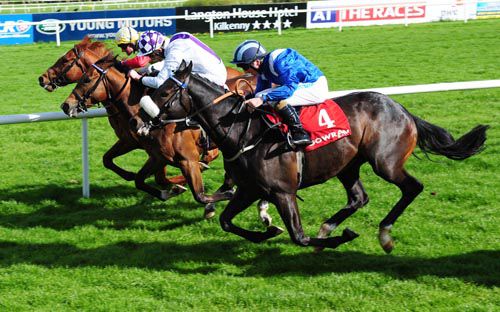 Captain's Affair beat Freedom Square and Zakhm (nearside) at Gowran