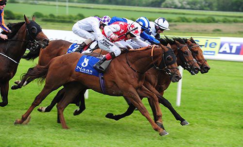 Connacht Council nearside gets up to deny Zalty (farside) with Lightin Hopkins in the centre