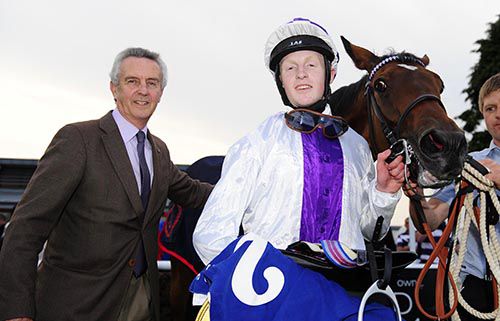 Killian pictured after riding his first winner Fionnaur at Naas in 2013