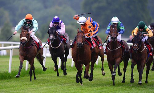 Jumbo Steps (white cap, centre)