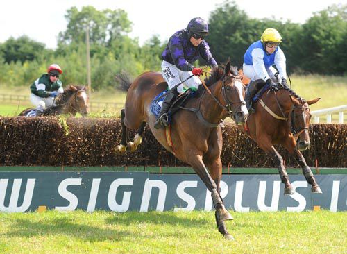 The Lady Granuaile (right) jumps the second last