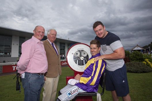 Colin McBratney, Andrew McNamara & son Andrew with David Kilcoyne
