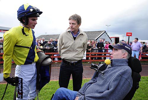 Black Benny's trainer Shane Broderick, jockey Danny Mullins and owner Barry Connell 