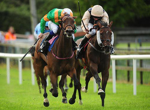 Ravello Again (left) keeps on best to beat Conversational 