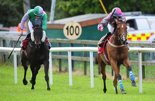 Maudlin Magdalen (right) is driven out by Ben Curtis to beat Antiquus