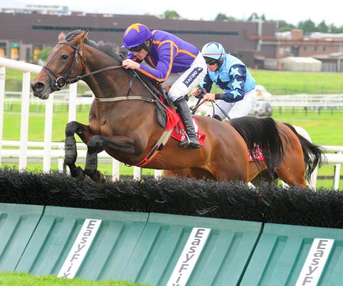 Vicky De L'Oasis (Ruby Walsh) heads Knightsone at the last