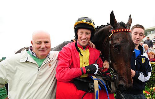 Ger Lynch (left) and Mikey Fogarty pictured with Paudi The Punter
