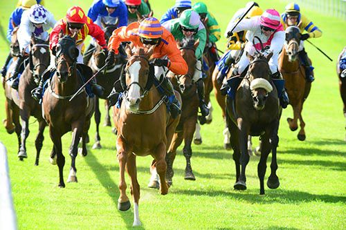 The white-faced Placere comes home in front under Nina Carberry