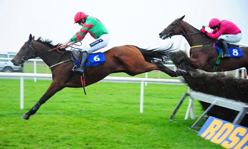 Sir Vincent (Ruby Walsh) jumps the last ahead of Thomond