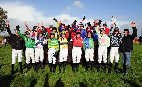 Jockeys at Lemonfield point to point