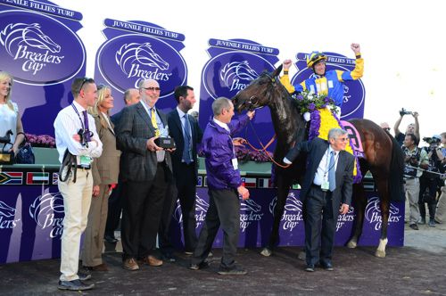 Chriselliam after winning at Breeders Cup