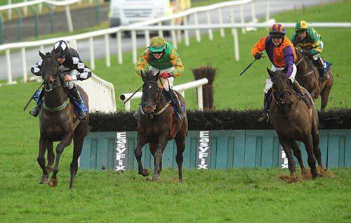 De Chissler (left) pictured on his way to victory under Roger Loughran