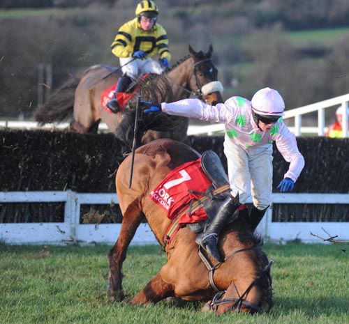 Blood Cotil and Paul Townend fall two out leaving the way clear for Castle Wings