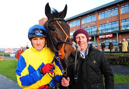 Misty Lady and trainer/jockey John Cullen along with Ken Whelan 