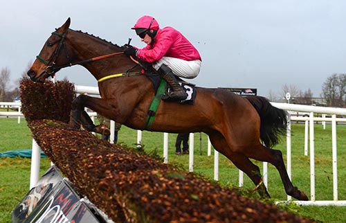 Didntitellya (Paul Carberry) puts in a fine jump at the last
