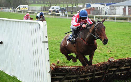 Tooreen overcomes an awkward jump at the last