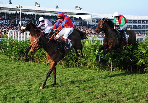 Balthazar King (Richard Johnson) leads over the last