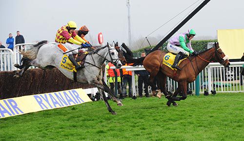Dynaste (grey) pictured on his way to victory in last years Ryanair