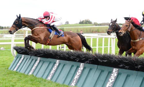 Rightville Boy (Kevin Sexton) leads over the last