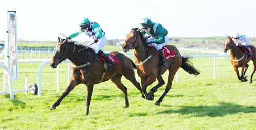 Roman Numeral (Mickey Butler) sees off Foolish Notions with Catchin Time in behind