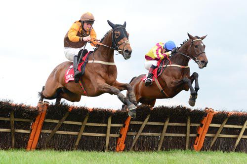 Claiming Benefits (nearest) jumps the last just ahead of A Decent Excuse