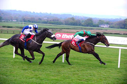 Kerkeni is driven out by Declan McDonogh to see off System Overload and Gary Carroll