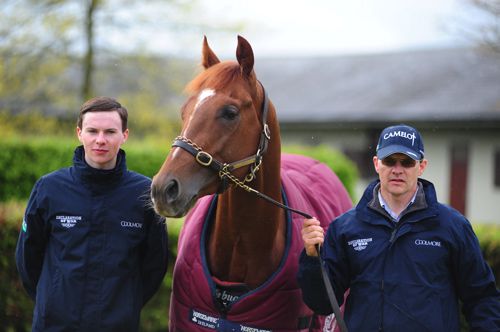Australia pictured with Aidan O'Brien (trainer) and his son Joseph (jockey)